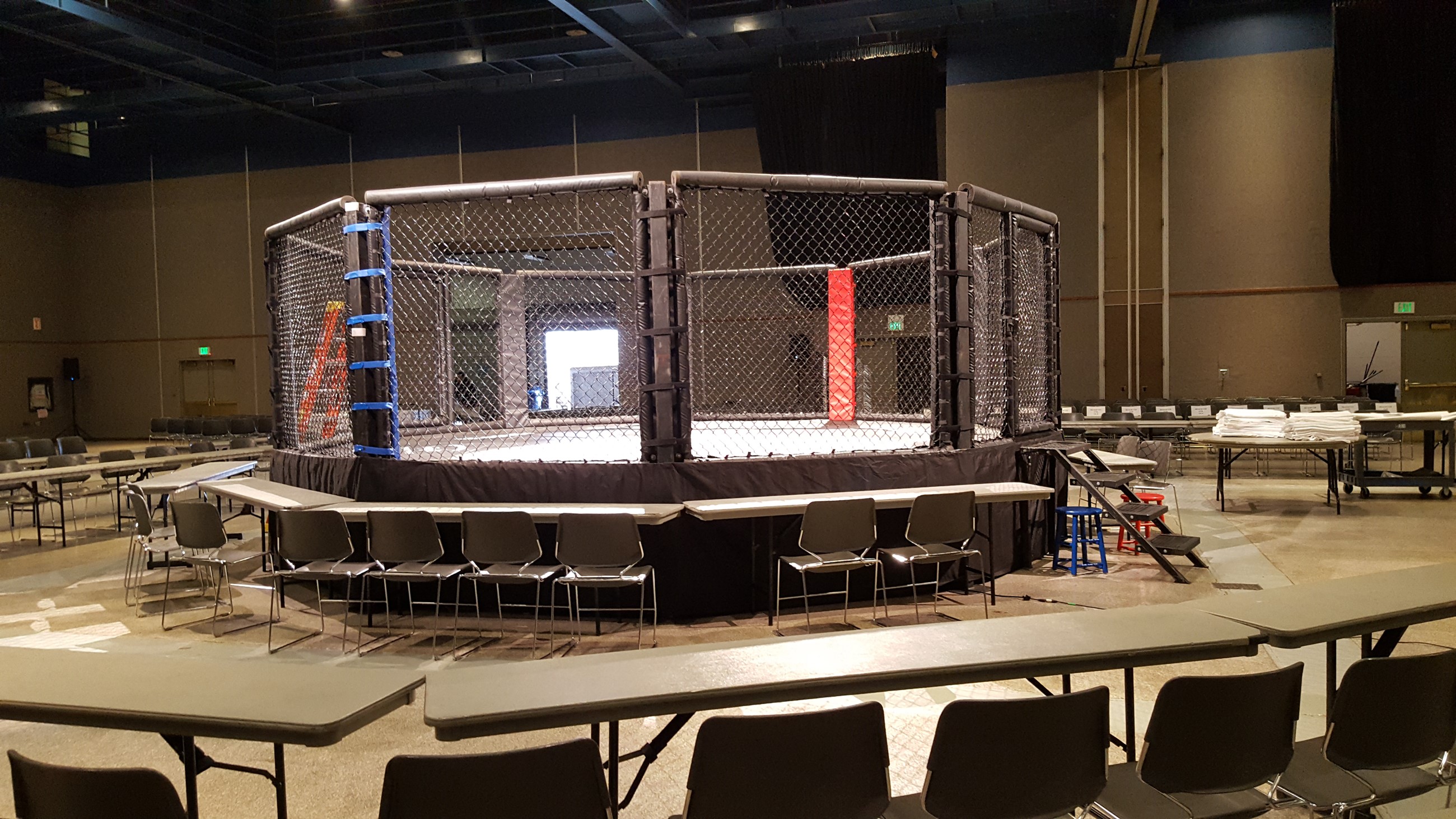 Completed cage, let the fighting begin